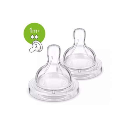 AVENT 2 TÉTINES CLASSIC+ DÉBIT LENT 1M+