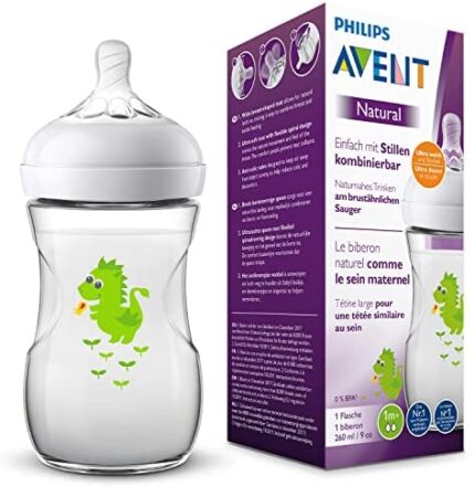 AVENT BIBERON NATURAL DRAGON TÉTINE À DÉBIT LENT 0-12M 260ML