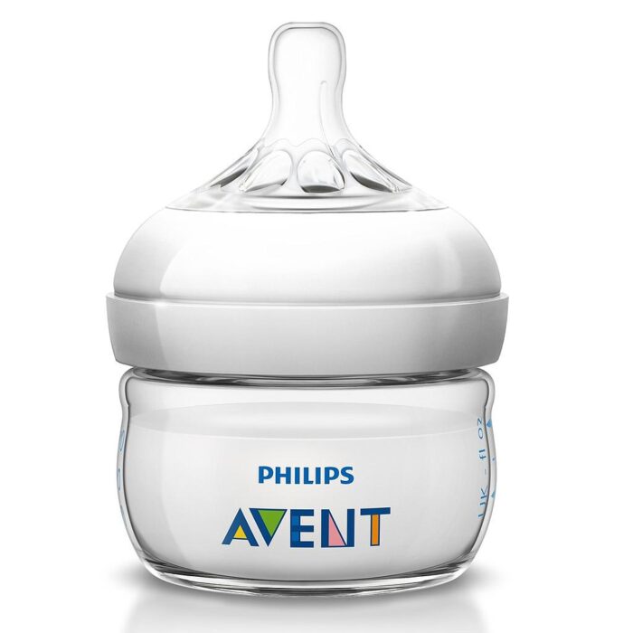 AVENT BIBERON NATURAL TÉTINE À DÉBIT NOUVEAU-NÉ 0M+ 60ML