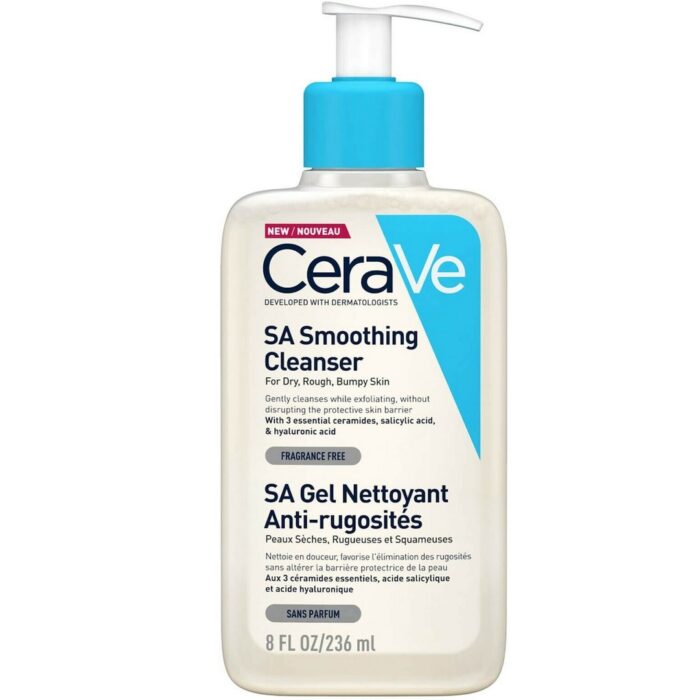 CERAVE SA GEL NETTOYANT ANTI-RUGOSITÉS PEAUX SÈCHES ET RUGUEUSES 236ML