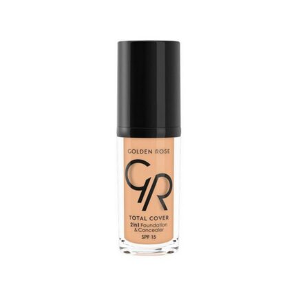 GOLDEN ROSE 2IN1 TOTAL COVER FOUNDATION & CONCEALER SPF15