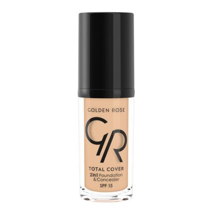 GOLDEN ROSE 2IN1 TOTAL COVER FOUNDATION & CONCEALER SPF15 13 NATURAL TAN