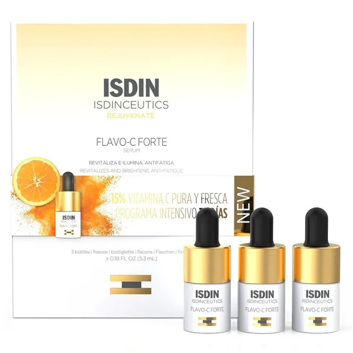ISDIN ISDINCEUTICS FLAVO-C FORTE SÉRUM ANTI-ÂGE INTENSE 3 FLACONS – Image 1