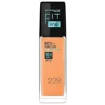MAYBELLINE FIT ME MATTE + PORELESS FOND DE TEINT LIQUIDE SPF22 REF 228