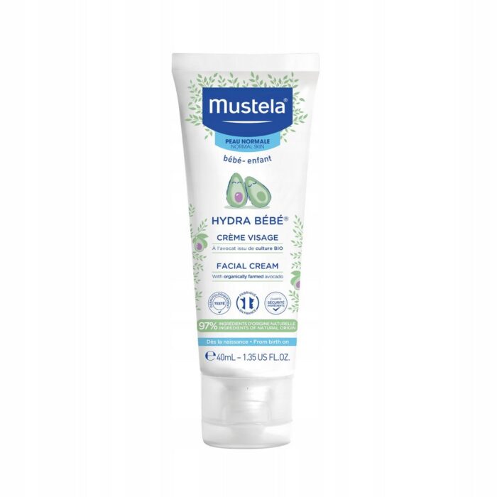 MUSTELA HYDRA BÉBÉ CRÈME VISAGE À L'AVOCAT BIO 40ML