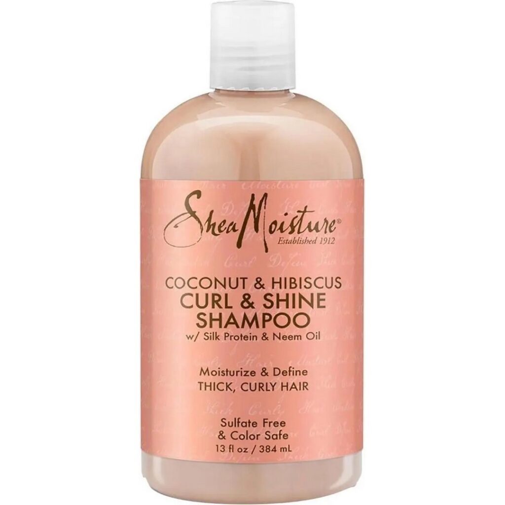 SHEA MOISTURE COCONUT & HIBISCUS CURL & SHINE SHAMPOOING 384ML