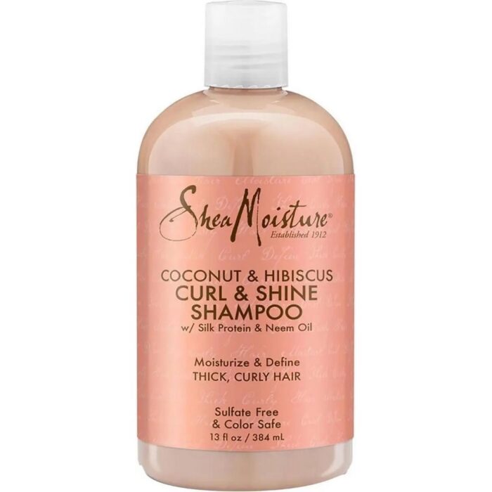 SHEA MOISTURE COCONUT & HIBISCUS CURL & SHINE SHAMPOOING 384ML