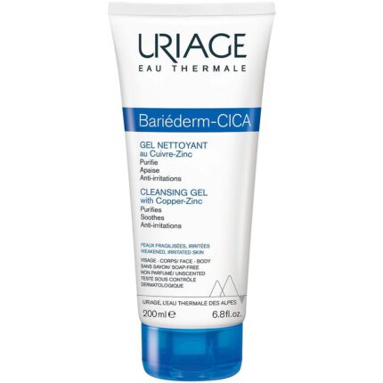 URIAGE BARIÉDERM-CICA GEL NETTOYANT AU CUIVRE-ZINC 200ML