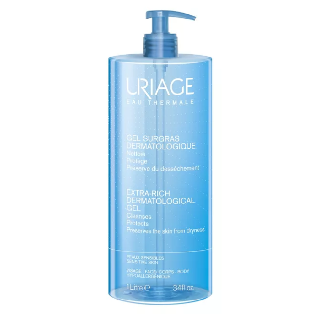 URIAGE EAU THERMALE GEL SURGRAS DERMATOLOGIQUE PEAUX SENSIBLES 1L