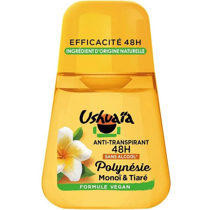 USHUAIA ANTI-TRANSPIRANT SANS ALCOOL 48H MONOI & TIARÉ ROLL-ON 50ML