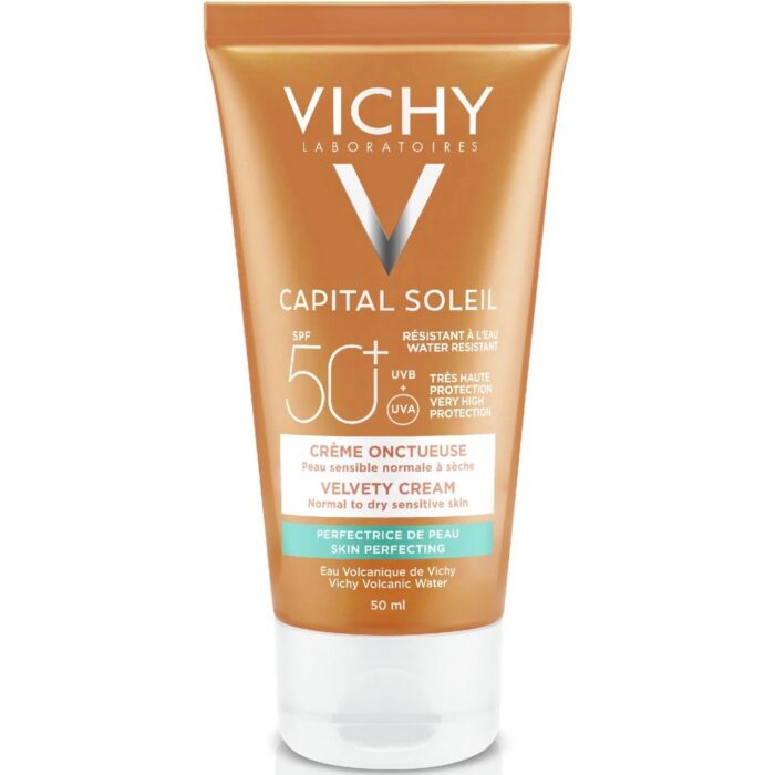 VICHY CAPITAL SOLEIL CRÈME ONCTUEUSE PERFECTRICE DE PEAU SPF50+ 50ML vichy capital soleil crème onctueuse