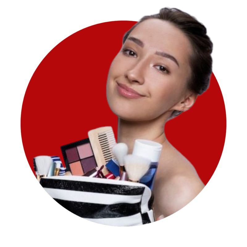 coup moyen femme tenant trousse maquillage 23 2149453546