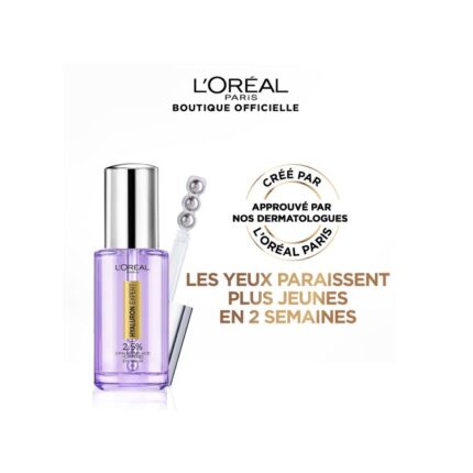 L'Oréal Paris Hyaluron Expert Serum contour des yeux - 2.5% Acide Hyaluronique, Caffeine & Niacinamide - 20ml