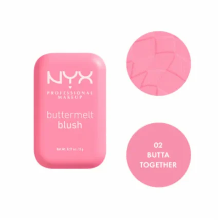 NYX Buttermelt Blush 02 – Blush Poudre Ultra-Fondant pour un Teint Lumineux Apportez une touche de fraîcheur et d’éclat à votre maquillage avec le NYX Buttermelt Blush 02, un blush poudre innovant conçu pour sublimer le teint avec une couleur naturelle, lumineuse et longue tenue. Grâce à sa texture ultra-fondante inspirée de la douceur du beurre, ce blush se fond parfaitement sur la peau pour un rendu lisse, naturel et éclatant. La teinte 02 du NYX Buttermelt Blush est idéale pour donner un effet bonne mine immédiat. Sa pigmentation modulable permet de créer un maquillage léger pour le quotidien ou d’intensifier la couleur pour un look plus glamour. Sa formule soyeuse glisse facilement sur la peau et s’estompe sans effort, offrant un résultat homogène et professionnel. Le NYX Buttermelt Blush 02 est parfait pour : Apporter une couleur naturelle et fraîche aux joues Créer un effet bonne mine instantané Obtenir un fini lisse et lumineux, sans effet poudreux Assurer une tenue longue durée pour un maquillage impeccable toute la journée Sa formule légère et confortable s’adapte à tous les types de peau et convient à toutes les carnations. Le blush peut être appliqué avec un pinceau pour un résultat diffus et naturel ou superposé pour un effet plus intense et sculpté. Le NYX Buttermelt Blush 02 s’intègre parfaitement dans une routine maquillage complète. Il se combine facilement avec un fond de teint, un bronzer ou un highlighter pour créer un teint harmonieux, lumineux et parfaitement sculpté. Sa texture fondante permet également de travailler la matière sans marquer les pores ou les irrégularités de la peau. Avec le NYX Buttermelt Blush 02, vos joues deviennent fraîches, lumineuses et naturellement rosées, pour un maquillage éclatant et moderne. Offrez-vous un blush qui allie pigmentation, confort et tenue longue durée, afin de sublimer votre teint et révéler votre beauté naturelle à chaque application.