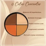 Forever52 4 Color Concealer 004 – Palette Correctrice pour un Teint Parfait et Unifié