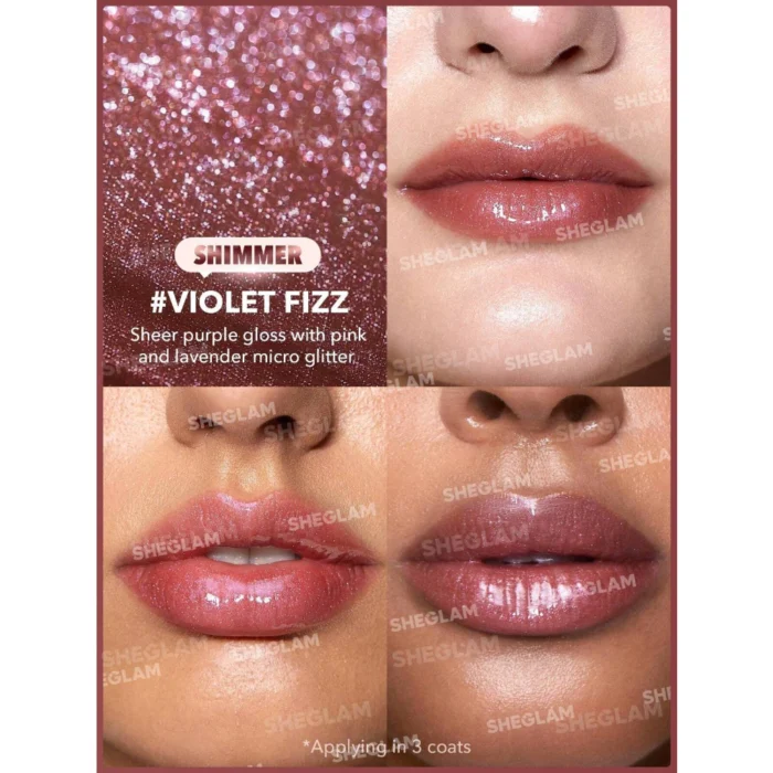 sheglam pout perfect shine lip plumper violet fizz – Image 2