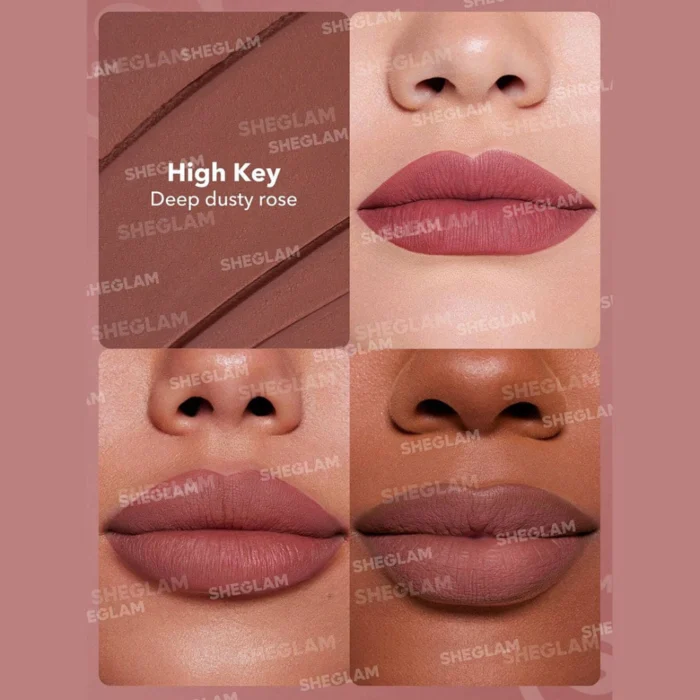 sheglam dynamatte boom long lasting matte lipstick high key
