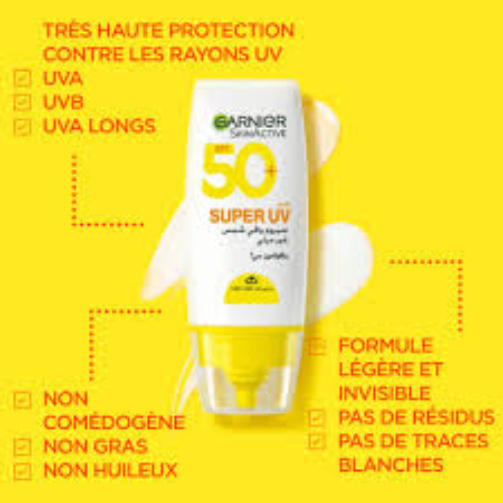 garnier skin active spf 50 super uv invisible serum sunscreen