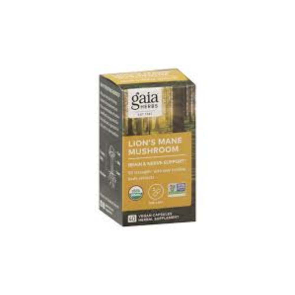 gaia lion's mane mushroom 40 VEGAN CAPSULES