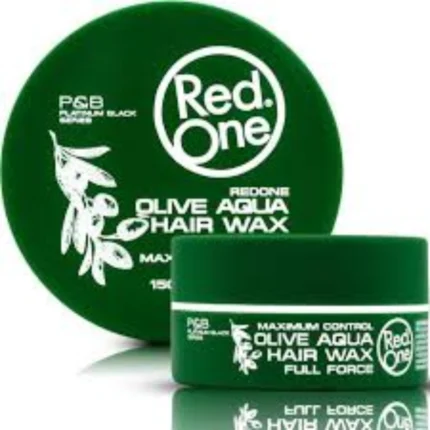 red one olive aqua hair wax