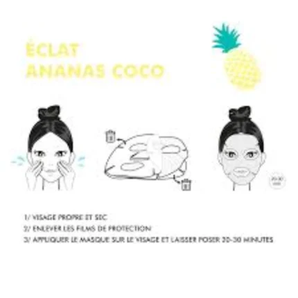 INUWET MASQUE VISAGE ECLAT ANANAS COCO