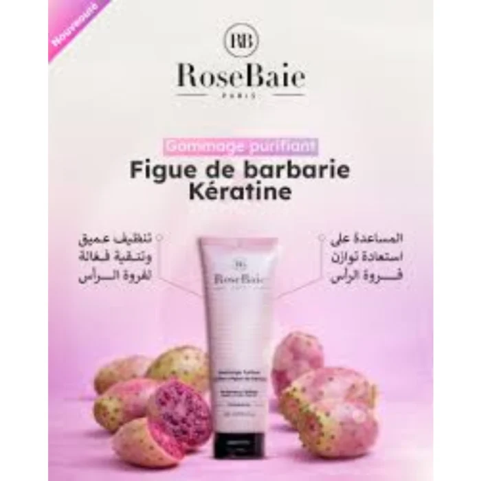 rose baie gommage cheveux